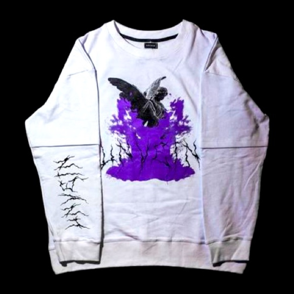 White Designer Crewneck